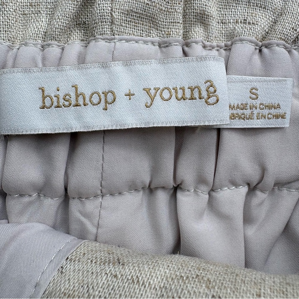 Bishop + Young Good Vibrations Summer Short In Sand Linen Blend Size Small NWT - Picture 5 of 7